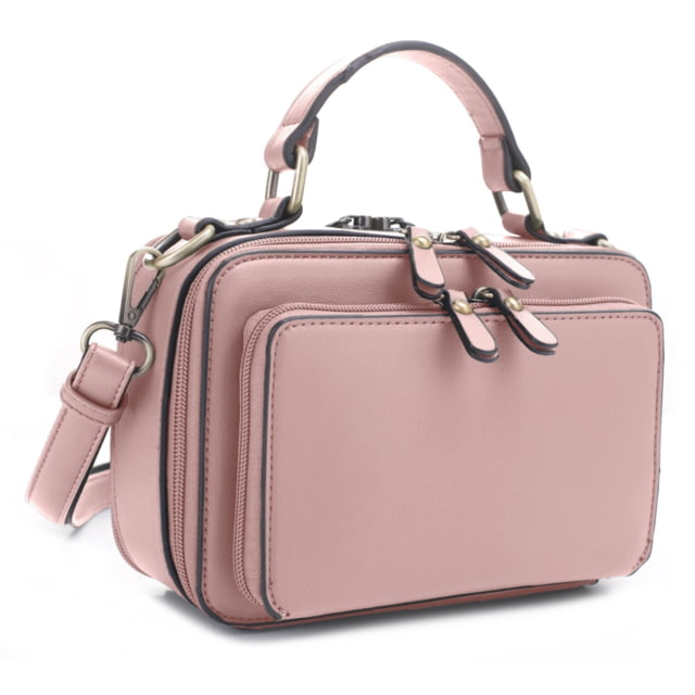 Jessie & James Pandora Compact Concealed Carry Crossbody Satchel Purse Blush BH - Jessie & James