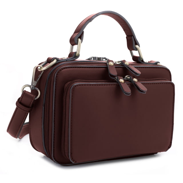 Jessie & James Pandora Compact Concealed Carry Crossbody Satchel Purse Wine  WN - Jessie & James
