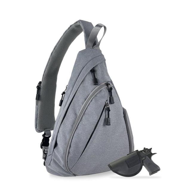 Jessie & James Peyton Sling Shoulder Concealed Carry Backpack CCW Handbag Gray  GY - Jessie & James