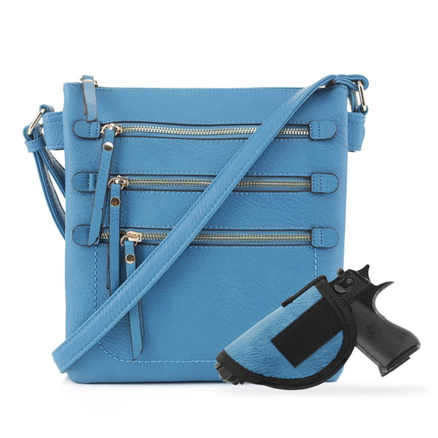 Jessie & James Piper Concealed Carry Lock and Key Crossbody CCW Handbag Turquoise  TQ - Jessie & James