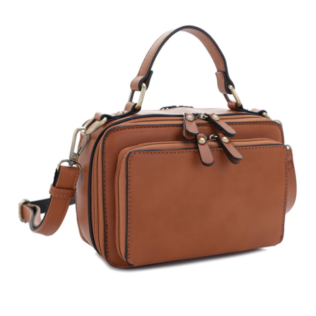Jessie & James Pandora Compact Concealed Carry Crossbody Satchel Purse Tan  TN - Jessie & James