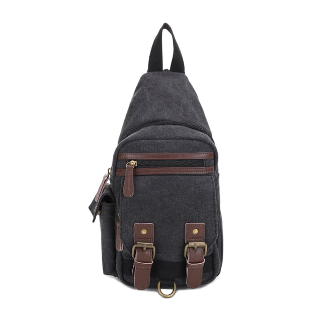 Jessie & James Shasta Canvas/Leather CCW Sling Bag Black  BK - Jessie & James