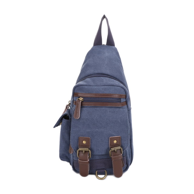 Jessie & James Shasta Canvas/Leather CCW Sling Bag Blue  BL - Jessie & James