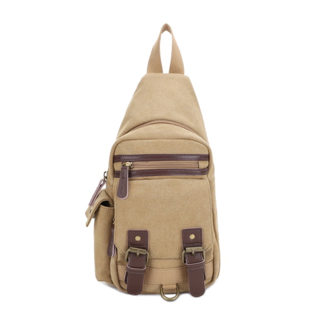 Jessie & James Shasta Canvas/Leather CCW Sling Bag Khaki  KH - Jessie & James
