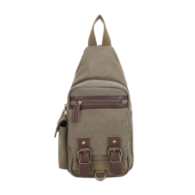 Jessie & James Shasta Canvas/Leather CCW Sling Bag Olive  OL - Jessie & James