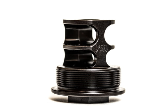 JMac Customs 2C 5/8-24 X20 2-Port Muzzle Brake with Wolfman Suppressor Mount Black - Jmac Customs