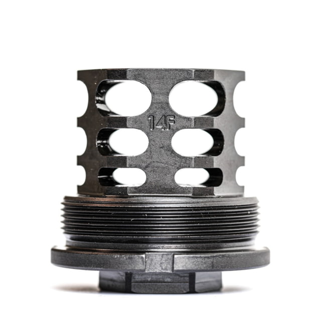 JMac Customs 360 14-1LH Muzzle Brake with Bravo Suppressor Mount Facemount X37 Black - Jmac Customs