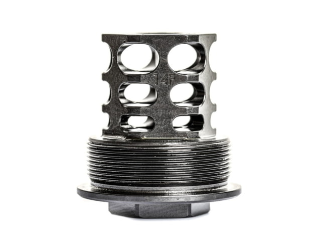 JMac Customs 360 14-1LH Muzzle Brake with Wolfman Suppressor Mount Facemount X20 Black - Jmac Customs