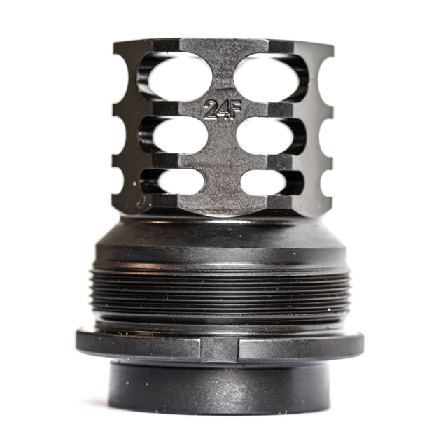 JMac Customs 360 24-1.5 Muzzle Brake with Bravo Suppressor Mount Facemount X37 Black - Jmac Customs