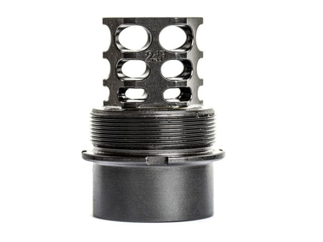 JMac Customs 360 24-1.5 Muzzle Brake with Wolfman Suppressor Mount Facemount X20 Black - Jmac Customs