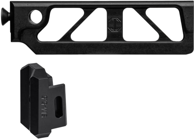 JMac Customs ST-5 Skeletonized Tube for Compact M4 Stocks for 5.5mm Folding AK's Black - Jmac Customs