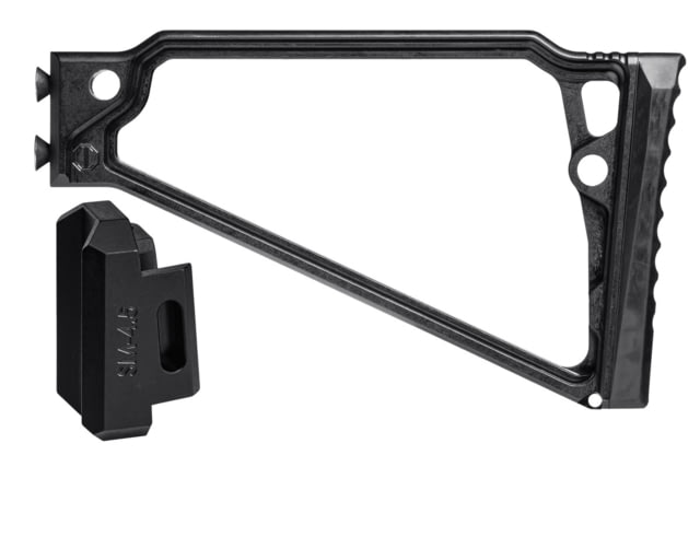 JMac Customs TS-8RP Stock 4.5mm Folding Aks w/Rubber Butt Pad Black - Jmac Customs