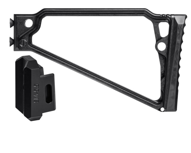 JMac Customs TS-8RP Stock 5.5mm Folding Aks w/Rubber Butt Pad Black - JMac Customs