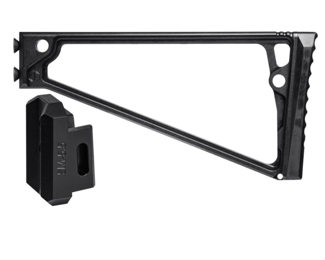 JMac Customs TS-9P Stock 5.5mm Folding Aks w/Rubber Butt Pad Black - Jmac Customs