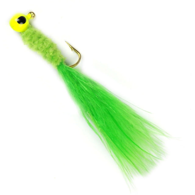 Johnson Beetle Bou Hard Bait Marabou Jig 1/16 oz 2in / 5cm Hook Size 1 10 Hooks Chartreuse