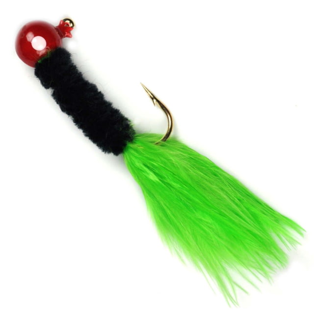 Johnson Beetle Bou Hard Bait Marabou Jig 1/16 oz 2in / 5cm Hook Size 1 10 Hooks Red/Black/Chartreuse