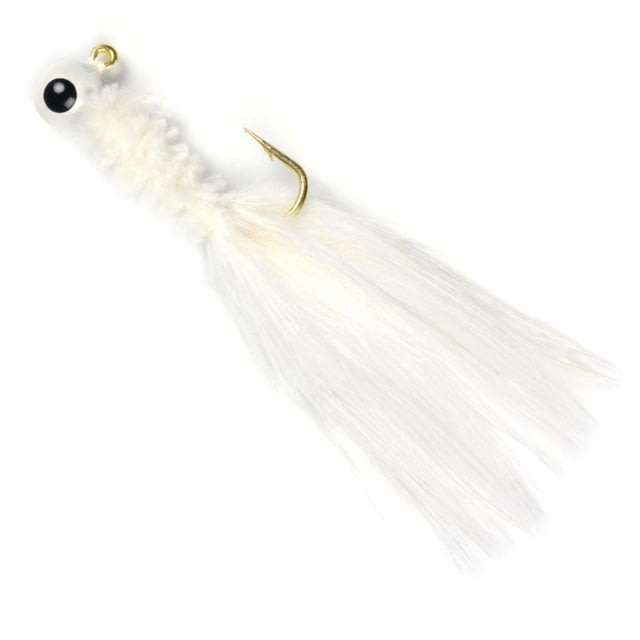 Johnson Beetle Bou Hard Bait Marabou Jig 1/8 oz 2 1/2in / 6.5cm Hook Size 1 8 Hooks White