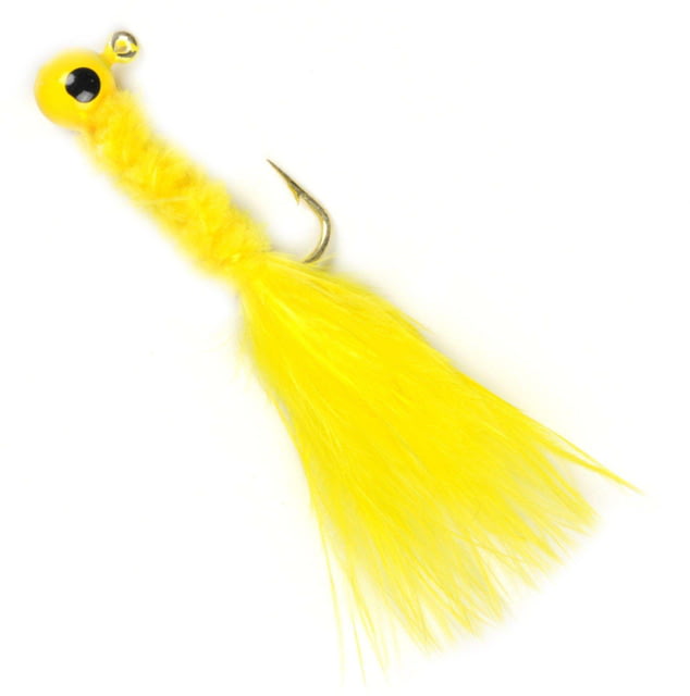 Johnson Beetle Bou Hard Bait Marabou Jig 1/8 oz 2 1/2in / 6.5cm Hook Size 1 8 Hooks Yellow