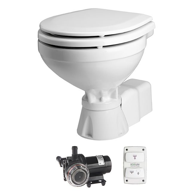 Johnson Pump AquaT Toilet Electric Compact - 12V w/Pump