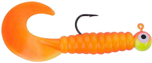 Johnson Swimming Grubs Soft Bait 1/4 oz 3in / 8cm Hook Size 2/0 5 Hooks Chartreuse-Orange