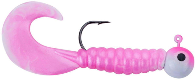 Johnson Swimming Grubs Soft Bait 1/8 oz 3in / 8cm Hook Size 1 5 Hooks Pink/White