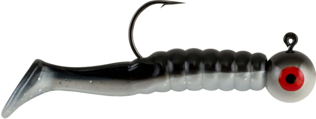 Johnson Swimming Paddletail Soft Bait 1/4 oz 2 1/8in / 5cm Hook Size 2/0 5 Hooks Black Shad