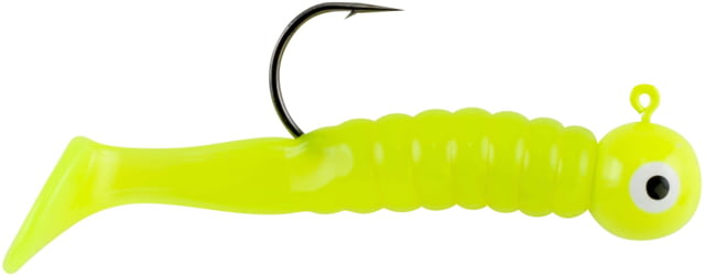 Johnson Swimming Paddletail Soft Bait 1/8 oz 2 1/8in / 5cm Hook Size 1 5 Hooks Chartreuse