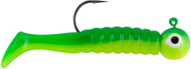 Johnson Swimming Paddletail Soft Bait 1/4 oz 2 1/8in / 5cm Hook Size 2/0 5 Hooks Chartreuse-Green