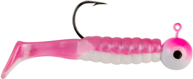 Johnson Swimming Paddletail Soft Bait 1/4 oz 2 1/8in / 5cm Hook Size 2/0 5 Hooks Pink/White