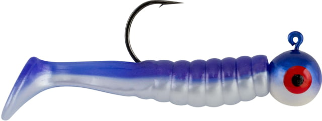 Johnson Swimming Paddletail Soft Bait 1/8 oz 2 1/8in / 5cm Hook Size 1 5 Hooks Purple Pearl