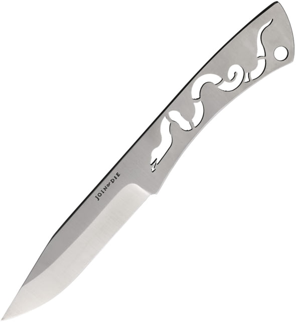 Join or Die Knives Snek Fixed Blade Knife 7.63in Overall 3.63in Nitro V Steel Blade Nitro V Steel Handle One-Piece Construction Black Kydex Belt - Join Or Die Knives