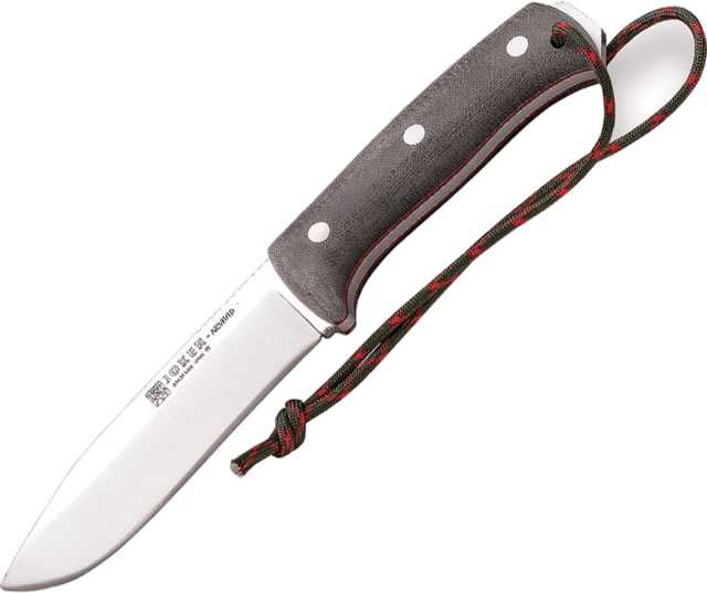 Joker Knives Nomad Fixed Blade Knife 10in Overall 5in Satin Bohler N695 Blade Green Canvas Micarta Handle Leather Sheath - Joker Knives