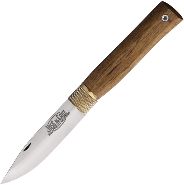 Jose da Cruz Cutelaria Large Planalto Folding Knife 4in Closed 3in Satin Stainless Blade Oak Handle - Jose Da Cruz Cutelaria