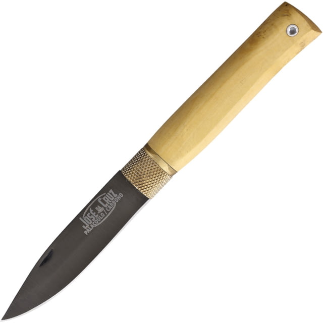 Jose da Cruz Cutelaria Luxury Boxwood Folding Knife 4.25in Closed 3.25in Black DLC Coated Stainless Blade Boxwood Handle - Jose Da Cruz Cutelaria