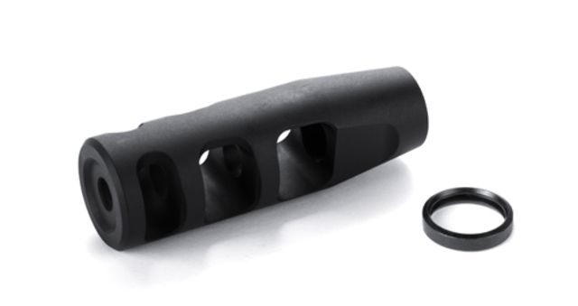 JP Enterprises 3-Port Compensator 5/8-24 TPI .750 OD .350 Exit Matte Black Black