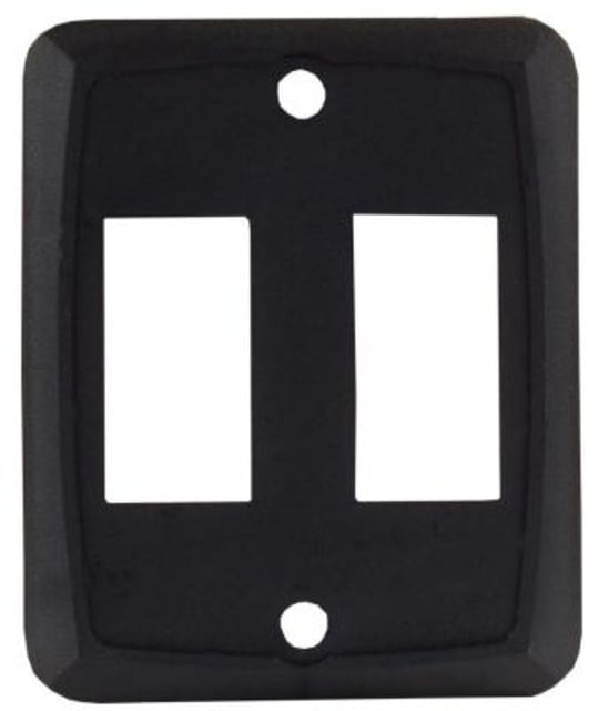 JR Products Double Switch Face Plate, Black, 12885