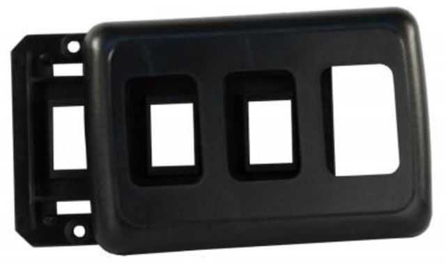 JR Products Triple Switch Base And Face Plate, Black, 12325