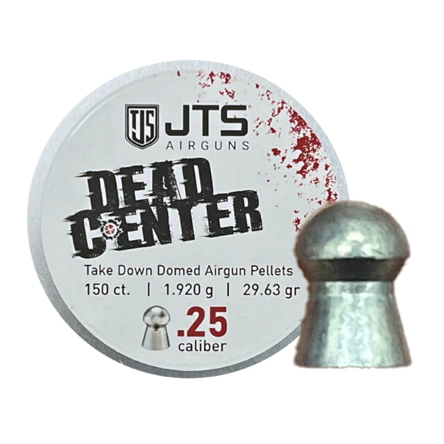 JTS Group Dead Center .25 Caliber 29.63 Grain Domed Tip Air Rifle Ammo 150 Rounds - Jts Group