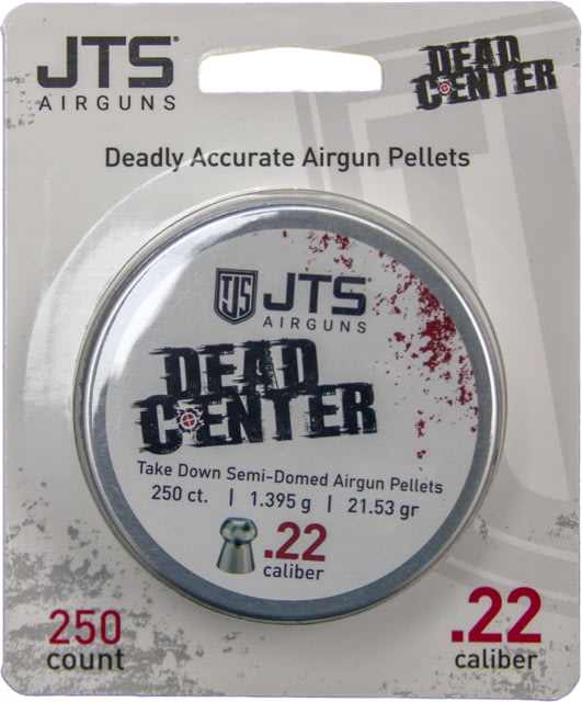 Jts Group Jts Pellets Dead Center .22 Semi-domed 21.53 Gr. 250ct - Jts Group