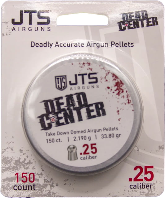 JTS Group Pellets Dead Center .25 Caliber Domed 33.80 Grain 150 Count
