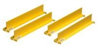 Justrite Shelf Div 14in/36cm Yel Set/4 Unit PK