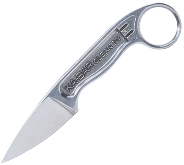 KA-BAR Knives Elishewitz Pocket Tool Fixed Blade Knife 2.5in 425 High Carbon Stainless Steel Drop Point Stainless Steel Handle