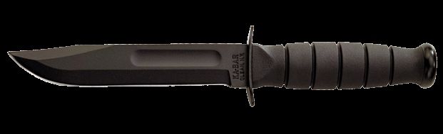 KA-BAR Short Fixed KA-BAR Knife USA Plain Edge Kraton Hndl Blk Nylon Sheath KB
