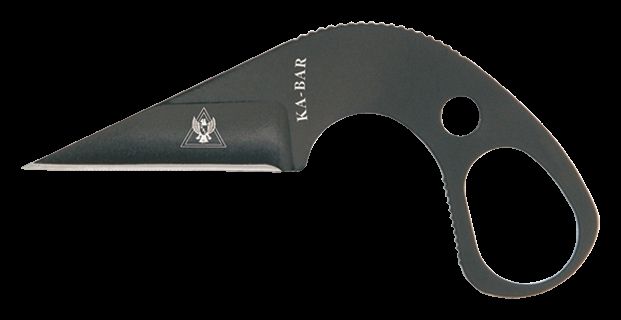 KA-BAR Knives TDI Last Ditch Fixed Ankle Knife in 9Cr18MoV Fixed Blade Black 9Cr18MoV Handle Black