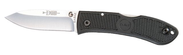 KA-BAR Mini Dozier Pocket Folding Knife Black Handle Satin Blade KB - Ka-Bar Knives