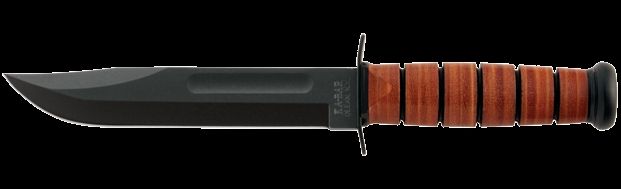 KA-BAR Knives Original Full Size US Navy Fixed Blade Tactical Knives Plain Edge Lther Hndl Blk Nylon Shth KB - Ka-Bar Knives