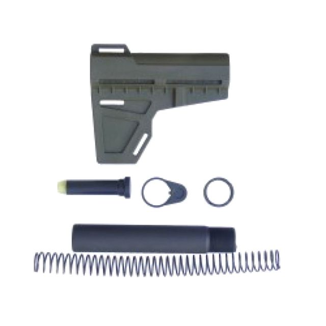 KAK Shockwave Package Pistol Stabilizer Brace/Tube/Buffer/Buffer Spring/Endplate/Castle Nut OD Green - Kak Industry
