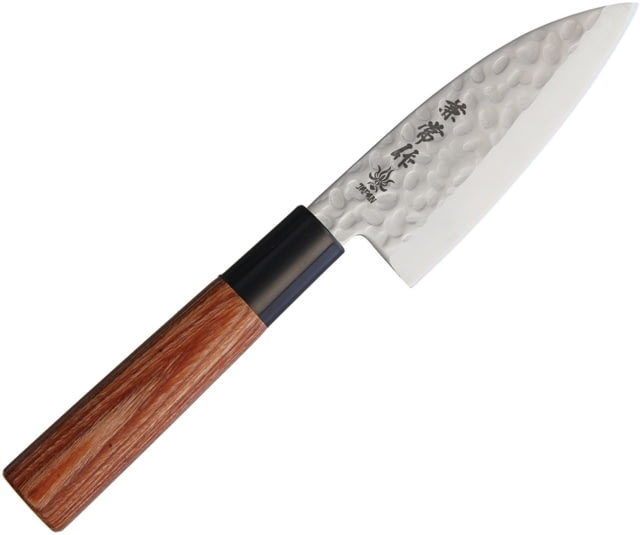 Kanetsune Ko-Deba Knife 8.5in Plywood handle DSR-1K6 HC SS blade Kitchen Knives 8.5in Overall 4in Hammered Dsr-1K6 Hc SS Blade Plywood Handle With - Kanetsune