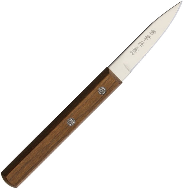 Kanetsune Paring Knife Kitchen Knives 6.75in Overall 2.63in Satin Aus-8 SS Blade Kebony Maple Handle - Kanetsune