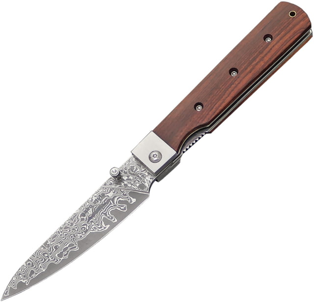 Kanetsune Petty Linerlock Damascus KC - Kanetsune